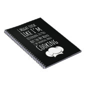 Funny Cooking Gifts Humor Humorous Typography Notitieboek (Rechterzijde)