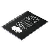 Funny Cooking Gifts Humor Humorous Typography Notitieboek (Linkerzijde)
