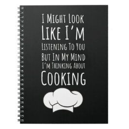 Funny Cooking Gifts Humor Humorous Typography Notitieboek