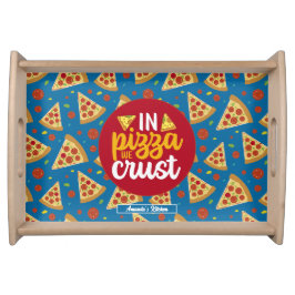 Funny Cooking Italy Food Pun Retro Pizza Pattern Dienblad