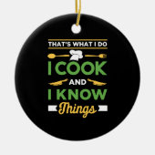 Funny Cooking Keramisch Ornament (Voorkant)