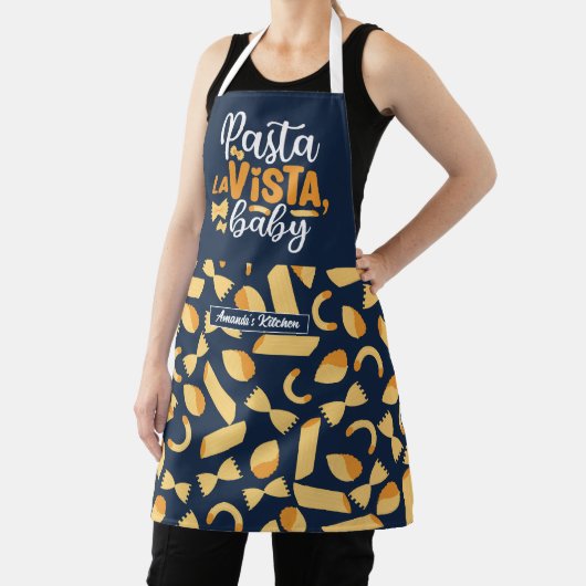 Funny Cooking Pasta La Vista Italiaans voedselpatr Schort (Insitu)
