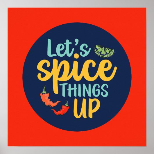 Funny Cooking Spice Dingen in de keuken Wall Deco Poster (Voorkant)