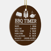 Funny Cooking Timer Barbecue Meat Smoker Keramisch Ornament (Rechts)