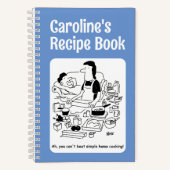 Funny Cook's gepersonaliseerde recept Notitieboek (Voorkant)