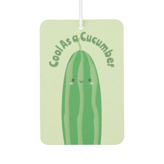 Funny Cool as a Cucumber Cute Foodie Pun Joke Luchtverfrisser (Voorkant)