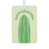 Funny Cool as a Cucumber Cute Foodie Pun Joke Luchtverfrisser (Achterkant)