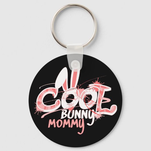 Funny Cool Bunny MMammammie Rabbit Design Sleutelhanger (Voorkant)