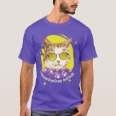Funny Cool Cat in zonnebril T-shirt (Voorkant)