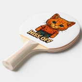 Funny Cool  Cat Quote Tee Tafeltennisbatje (Voorkant Gekanteld)