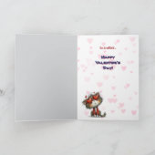 Funny Cool Cat Valentine Card Feestdagen Kaart (Binnen)