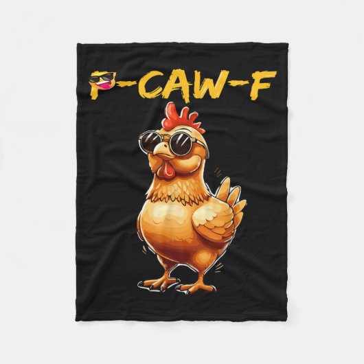 Funny Cool Chicken Sungles Caw F Humor For Men Wom Fleece Deken (Voorkant)