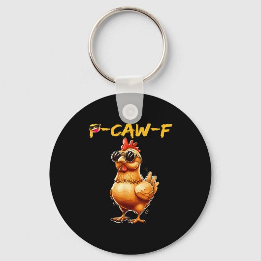 Funny Cool Chicken Sungles Caw F Humor For Men Wom Sleutelhanger (Voorkant)