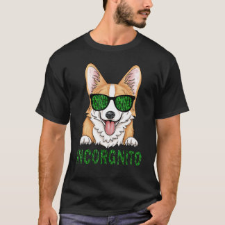 Funny Cool Corgi Incorgnito Incognito Sunglasses W T-shirt