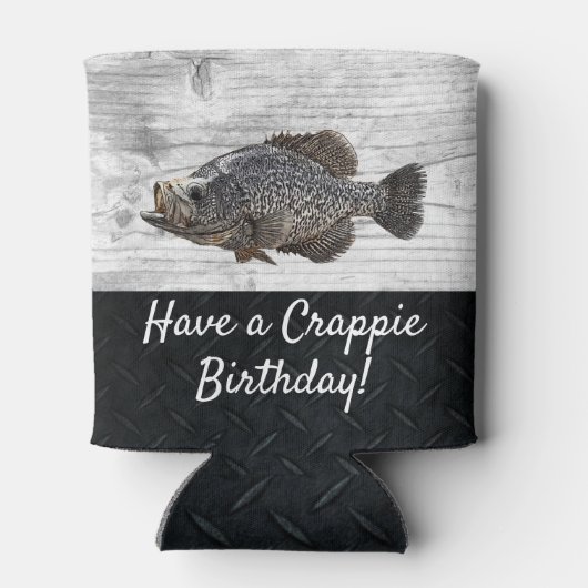 Funny Cool Crappie Vist Birthday Pun Blikjeskoeler (Achterkant)