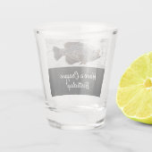 Funny Cool Crappie Vist Birthday Pun Shot Glas (Achterkant)