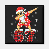 Funny Cool Dabbing Santa Hawaii 67 Meme Christmas  Magneet (Voorkant)