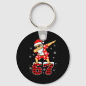 Funny Cool Dabbing Santa Hawaii 67 Meme Christmas  Sleutelhanger (Voorkant)