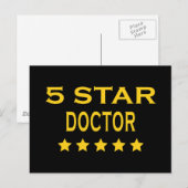 Funny Cool Doctors: Vijf sterren Doctor Briefkaart (Voorkant / Achterkant)