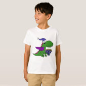 Funny Cool Dragon en Menorah Happy Hanukkah Art T-shirt (Voorkant volledig)