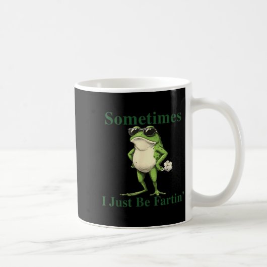 Funny Cool Frog Graphic Sometimes I Just Be Fartin Koffiemok (Rechts)