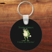 Funny Cool Frog Graphic Sometimes I Just Be Fartin Sleutelhanger (Voorkant)