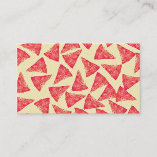 Funny Cool Funky Pizza Pattern Visitekaartje