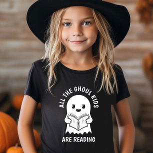 Funny Cool Ghost GHOUL Kinder zijn Reading T-shirt
