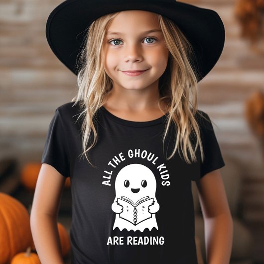 Funny Cool Ghost GHOUL Kinder zijn Reading T-shirt