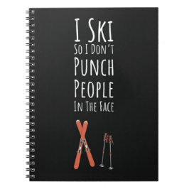 Funny Cool Gifts For Ski Lovers Skiers Skiing Notitieboek