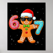 Funny Cool Gingerbread Six Seven 67 Ice Cream Drip Poster (Voorkant)