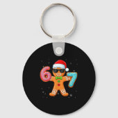 Funny Cool Gingerbread Six Seven 67 Ice Cream Drip Sleutelhanger (Voorkant)