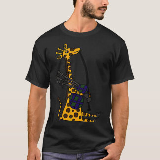 Funny Cool Giraffe die Bagpipes speelt Klassieke T T-shirt