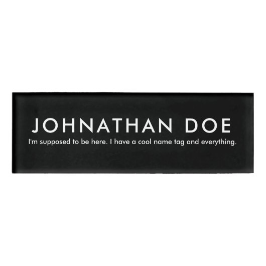 Funny Cool Name Tag en Alles (Voorkant)