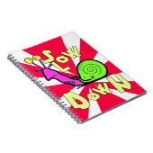 Funny Cool Snail Cartoon Notitieboek (Rechterzijde)