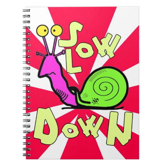 Funny Cool Snail Cartoon Notitieboek (Voorkant)