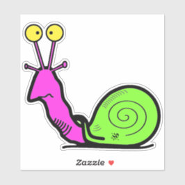 Funny Cool Snail Cartoon Sticker