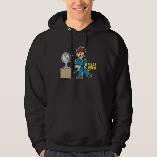 Funny Cool Sparky For Electricians Hoodie (Voorkant)