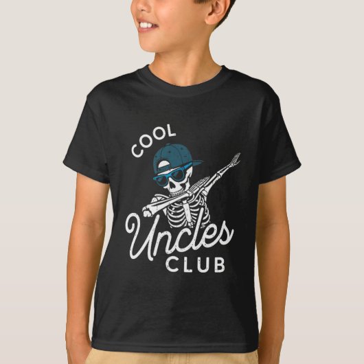 Funny Cool Uncles Club Shirt Funny Skeleton Uncle  (Voorkant)