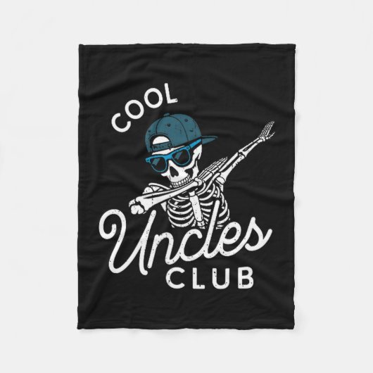 Funny Cool Uncles Club Shirt Funny Skeleton Uncle  Fleece Deken (Voorkant)
