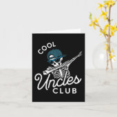 Funny Cool Uncles Club Shirt Funny Skeleton Uncle Kaart (Gele Bloem)