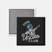 Funny Cool Uncles Club Shirt Funny Skeleton Uncle  Magneet (Voorkant / Achterkant)