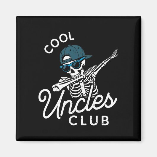 Funny Cool Uncles Club Shirt Funny Skeleton Uncle  Magneet (Voorkant)