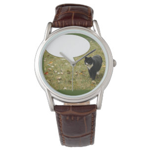 Funny Cool zegt iets Kat foto Horloge