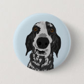 Funny Coonhound-gezichtsknop Ronde Button 5,7 Cm (Voorkant)