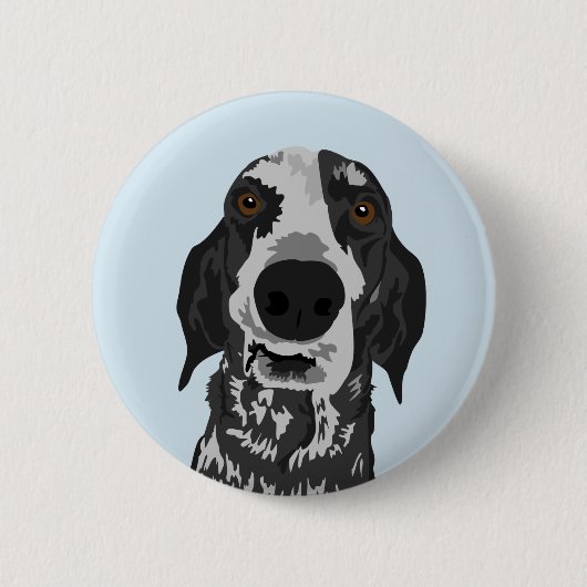Funny Coonhound-gezichtsknop Ronde Button 5,7 Cm (Voorkant)