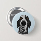 Funny Coonhound-gezichtsknop Ronde Button 5,7 Cm (Voorkant /achterkant)