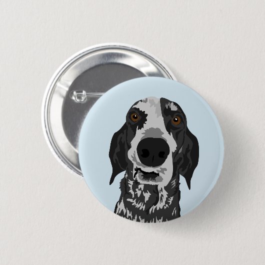 Funny Coonhound-gezichtsknop Ronde Button 5,7 Cm (Voorkant /achterkant)