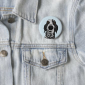 Funny Coonhound-gezichtsknop Ronde Button 5,7 Cm (In situ)
