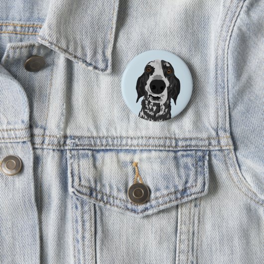 Funny Coonhound-gezichtsknop Ronde Button 5,7 Cm (In situ)